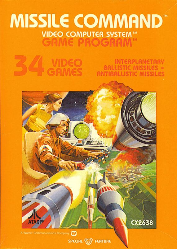 Missile Command box art for Atari 5200